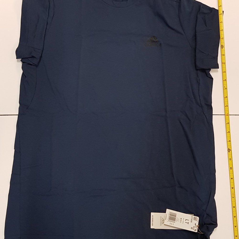 adidas Men's Navy t-Shirt Size Large Tall LT - Picture 3 of 3